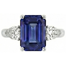 natural emerald sapphire 3.50ct ring side angle