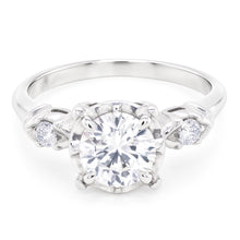 Three-Stone Engagement Ring 2.60 Carats 4 Prong Setting Women Real Jewellery