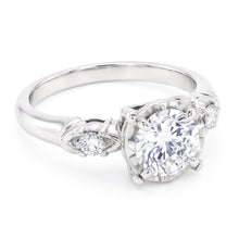 Three-Stone Engagement Ring 2.60 Carats 4 Prong Setting Women Real Jewellery