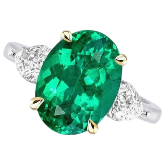 Elegant Precious Stone Ring 4 ct – front view
