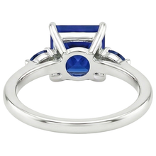 natural princess sapphire 5.25ct ring close up detail