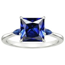 natural princess sapphire 5.25ct ring top view