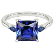 natural princess sapphire 5.25ct ring profile view