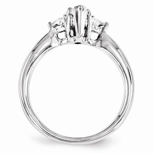 Three Stone Genuine Diamond Engagement Ring 1.30 Carats 14K