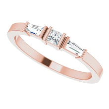 Three-Stone Genuine Diamond Ring 1.10 Carats Rose Gold 14K Jewelry