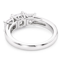 Three Stone Genuine Natural Earth Mined Diamond Engagement Ring 2 Carats 14K White Gold