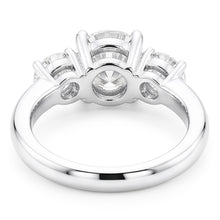 Three Stone Natural Earth Mined Diamond Round Engagement Ring Prong Set 2.50 Carats
