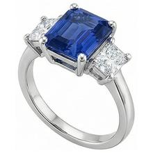 natural emerald sapphire 2.50ct ring side angle