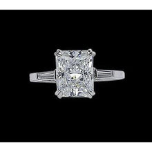 Three Stone Radiant Natural Diamond Ring