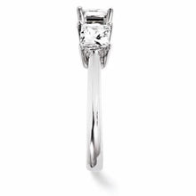 Three Stone Real Diamond Engagement Ring 3.50 Carats White Gold 14K New