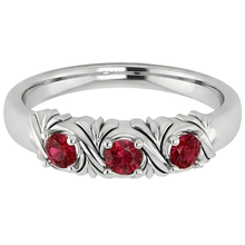 natural round ruby 0.60ct ring side angle