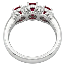 natural round ruby 0.60ct ring profile view