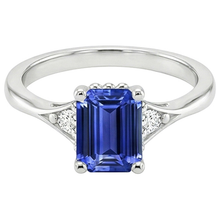 Three Stone Ring Emerald Sri Lankan Sapphire & Natural Earth Mined Diamond 3.50 Carats