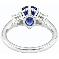 Natural Sapphire Ring 2ct - White Gold 14K