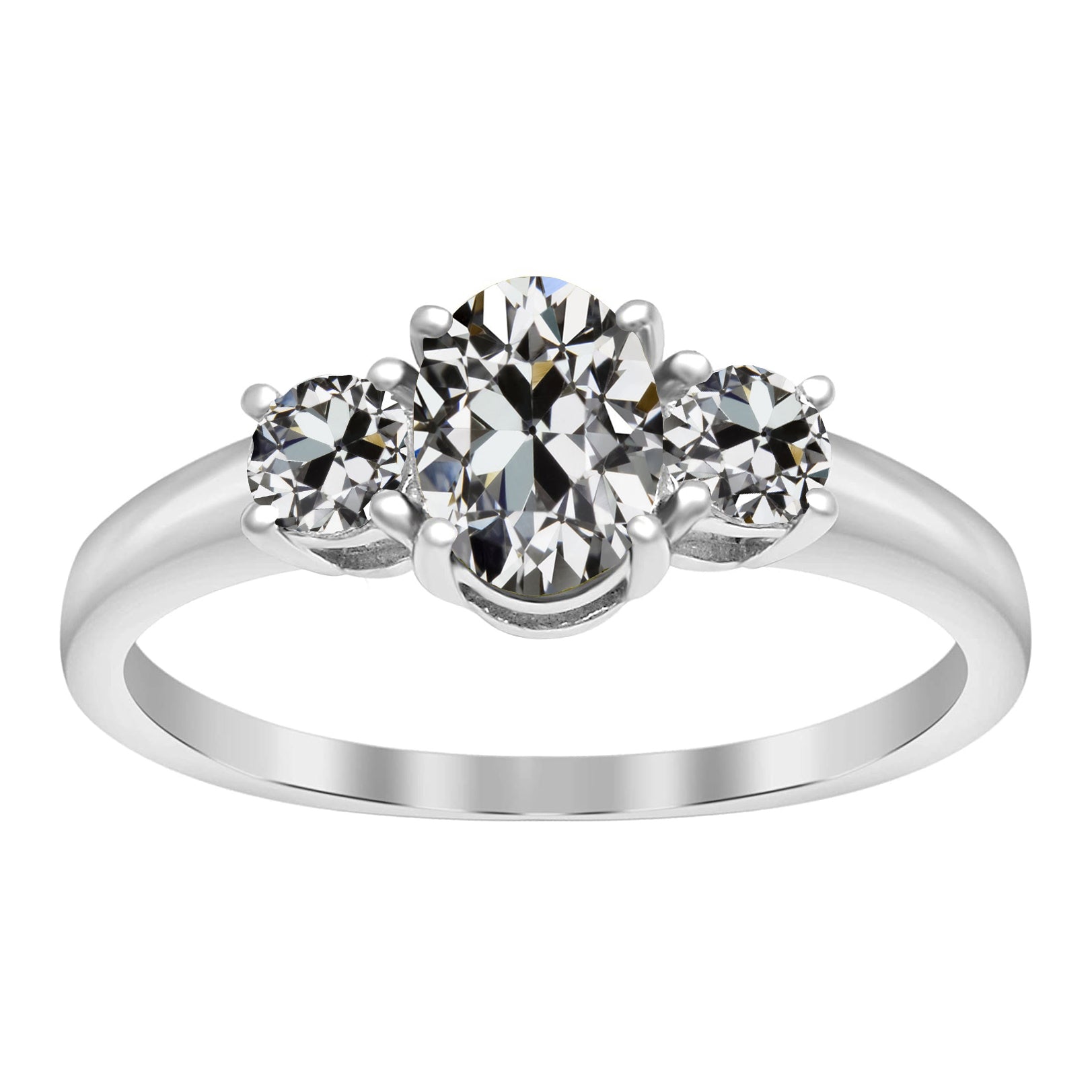 Sophisticated Fine Diamond 3-Stone Ring 3 ct – main view