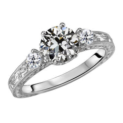 Authentic Anniversary Band Brilliant Diamond 3-Stone Ring 2 ct