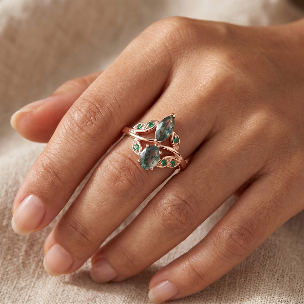Timeless 2.50-ct Moss Agate Gemstone Ring