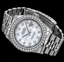 Rolex Datejust 1601 36mm White Mother of Pearl Diamond Dial Stainless Steel