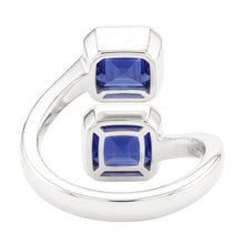 Toi Et Moi Emerald Sapphire Ring 2 Stone Bezel Set 3 Carats Filigree