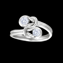 Toi et Moi 1 Carat Genuine Natural Earth Mined Diamond Knot Style Wedding Engagement Ring