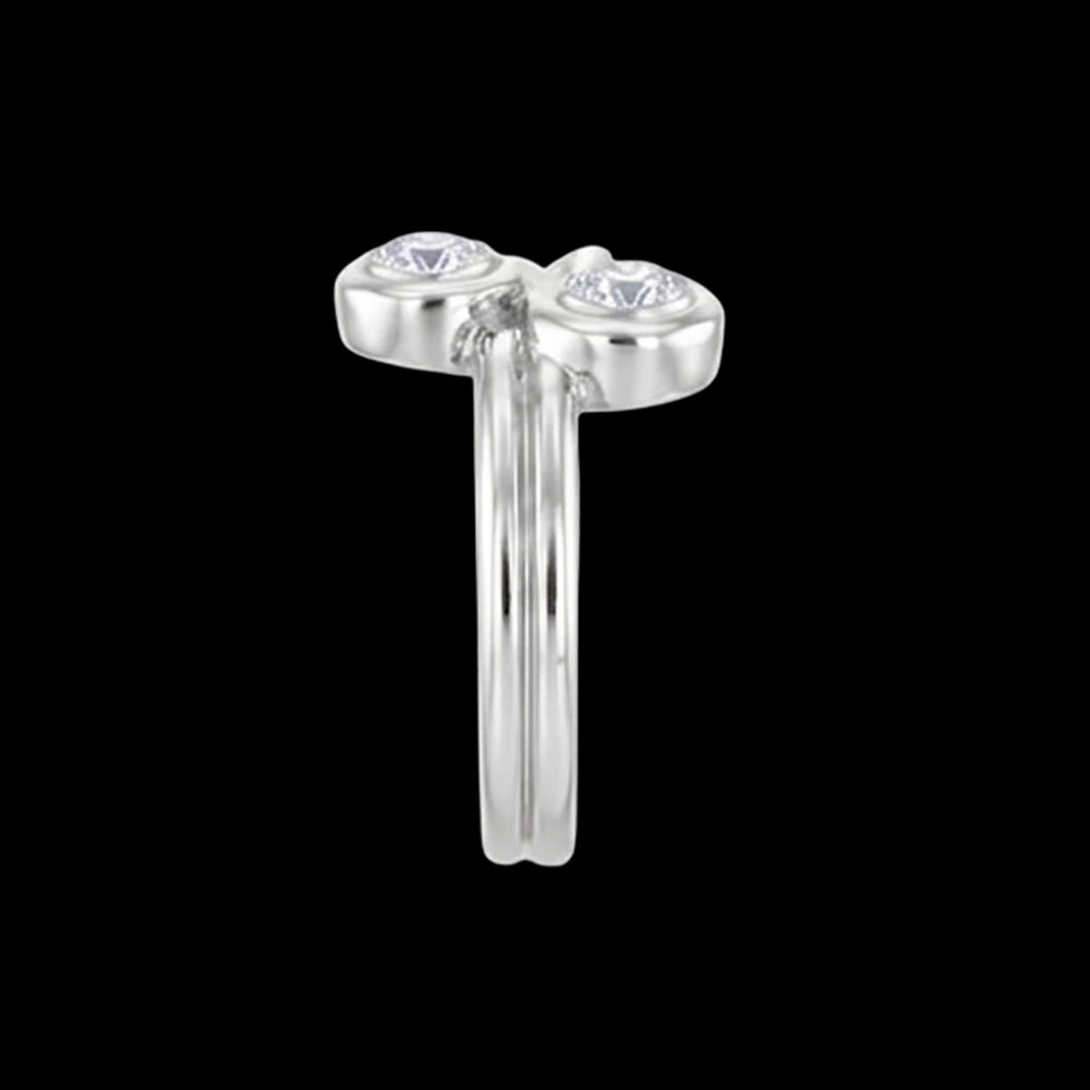 Toi et Moi 1 Carat Genuine Natural Earth Mined Diamond Knot Style Wedding Engagement Ring
