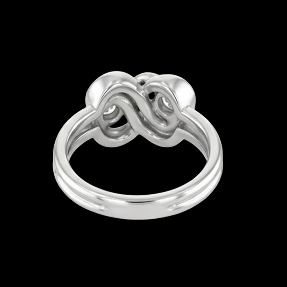 Toi et Moi 1 Carat Genuine Natural Earth Mined Diamond Knot Style Wedding Engagement Ring