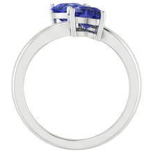 natural heart sapphire 1.50ct ring side angle