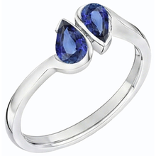 Toi et Moi Blue Sapphire Anniversary Ring 2 Stone Jewellery 2 Carats