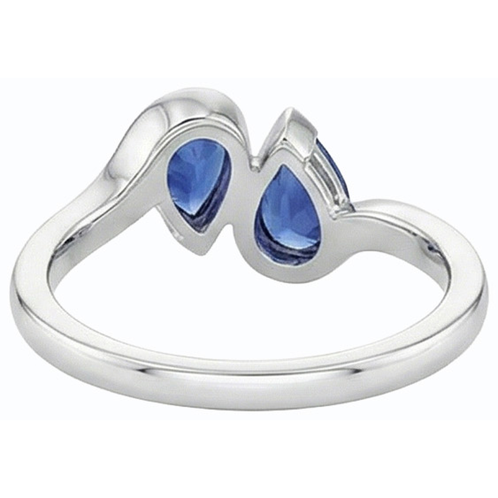 Toi et Moi Blue Sapphire Anniversary Ring 2 Stone Jewellery 2 Carats