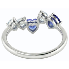 Toi et Moi Heart Natural Earth Mined Diamond & Sapphire Ring 3.50 Carats Women Jewellery