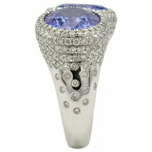 Toi et Moi Tanzanite Solitaire Ring With Natural Earth Mined DIAMOND ( NOT LAB GROWN )s Accents 5.50 Carats