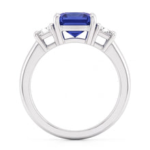 Trapezoid Natural Earth Mined Diamond 3 Stone Radiant Shaped Ring Jewellery 2.50 Carats