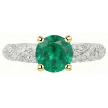 Premium Fine Emerald Precious Stone Ring 1.50 ct – angle view