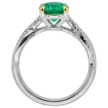 Elegant Colored Stone Ring 2 ct – top view