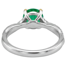 Elegant Colored Stone Ring 2 ct – back view