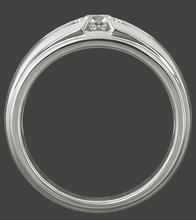 Trendy Mens Ring Real Round Natural Earth Mined Diamond Solitaire