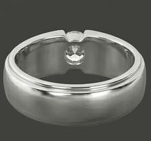 Trendy Mens Ring Real Round Natural Earth Mined Diamond Solitaire