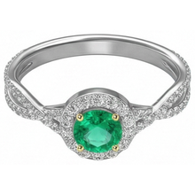 Premium Colombian Emerald Precious Stone Ring 1 ct – side view