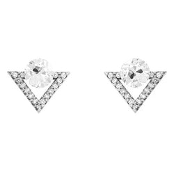 Fine Diamond Earrings 1 ct – 14K White Gold from HarryChadEnt