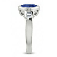 Trillion Ceylon Blue Sapphire Natural Earth Mined DIAMOND ( NOT LAB GROWN )s Engagement Ring 1.25 Ct New