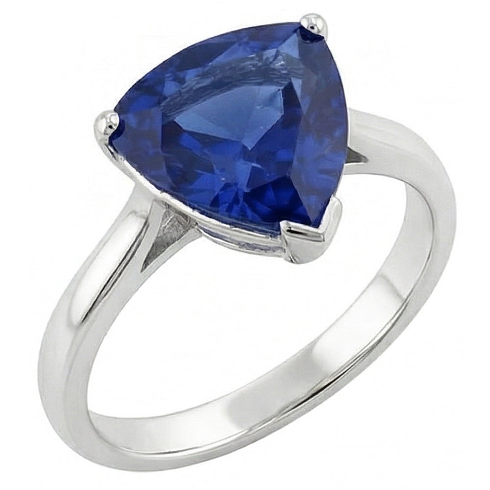 Trillion Cut Gemstone Solitaire Ring