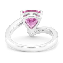 Trillion Cut Pink Sapphire Natural Earth Mined Diamond Ring White Gold Jewellery 1.25 Ct