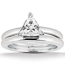 Trillion Cut Real Diamond Solitaire Ring