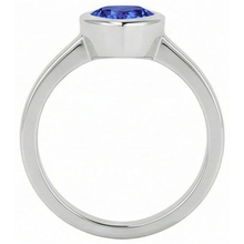 Trillion Cut Sapphire Ring In Bezel Set