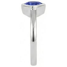 Trillion Cut Sapphire Ring In Bezel Set