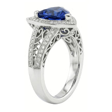 Trillion Gemstone Ring Antique Style Ceylon Sapphire 1.50 Carats Gold