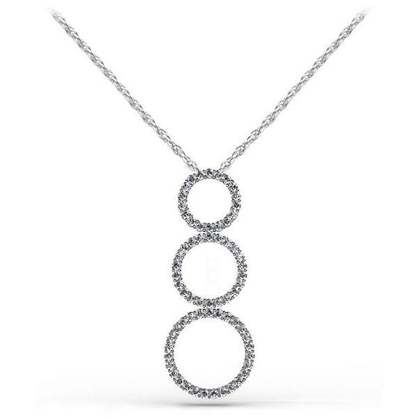 Triple 8 Ct Round Cut Natural Diamonds Circle Pendant Necklace White Gold 14K