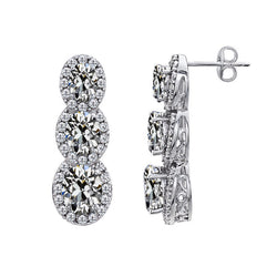 Earth-Mined Antique Cushion Fine Diamond Dangle – 1 ct in 14