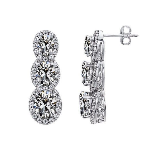 Earth-Mined Fine Diamond Dangle 1 ct 14 Karat White Gold – main view