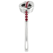 Twisted Ruby Infinity Ring White Gold 14K 1.25 Carats